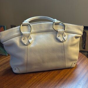 Clarks Vintage Genuine Bone Pebbled Leather Shoulder Bag